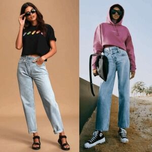 Agolde criss cross waist upsized relaxed straight leg‎ jeans size 29